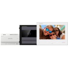 Videointerfon exterior HD 2MP, 2 fire, cu monitor 7 inch si aplicatie - HikVision DS-KIS704EY-AL