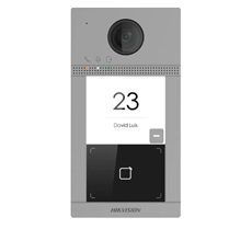 Post exterior videointerfon IP, Wireless, 2MP, 1 familie, PoE, Mifare - HikVision DS-KV8113-WME1(B)F