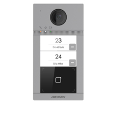 Videointerfon de exterior IP, 2MP, Mifare, Wireless, PoE - HikVision DS-KV8213-WME1(B)