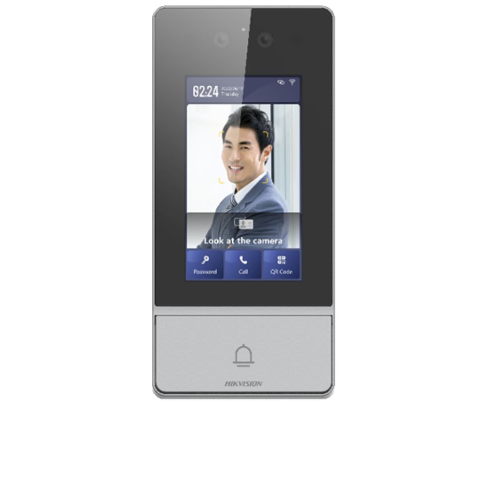 Post exterior videointerfon IP cu recunoastere faciala, ecran touch 4.3" - HikVision DS-KV9503-WBE1