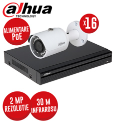 Kit NVR 16 canale 5MP, 16 camere IP 2MP, IR 30m, switch 16xPoE - KIT445