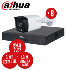 Kit DVR 8 canale 4K, 8 camere 5MP, LED 40m, SMD+, Audio - KIT504