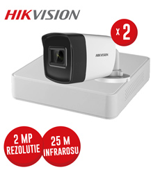 Kit DVR 4ch. 2MP-N AcuSense si 2 camere 2MP, IR 25m - KIT627