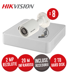 Sistem DVR 8ch. 2MP-N AcuSense, 8 camere 2MP, IR 20m si HDD, accesorii incluse - KIT664