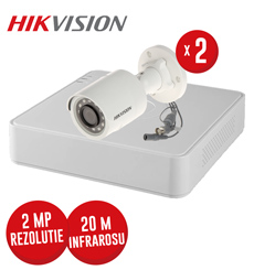 Kit DVR 4ch. 2MP-N AcuSense si 2 camere 2MP, IR 20m - KIT674