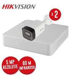Kit DVR 4ch. 8MP-N si 2 camere 5MP, IR 80m - KIT675
