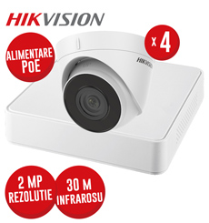 Kit NVR 4ch 4MP, 4xPoE si 4 camere IP 2MP, IR 30m, PoE - KIT799