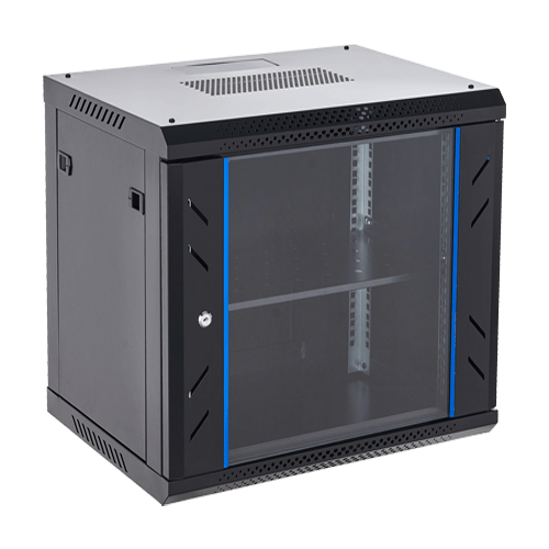 Cabinet metalic-Rack 12U-Negru RAL 9004, Perete, 600x450x635mm  - ASYTECH Networking ASY-12U-6045WL