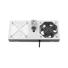 Panou ventilatie rack 19 inch cu 1 ventilator si termostat mecanic RAL 7035 - ASYTECH Networking ASY-FAN-EXIP55-THM-1F