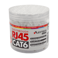 Mufa RJ45 UTP trecere 8 pini Cat.6 borcan 100 buc  - ASYTECH Networking RJ45-CAT6-EZ-50U-JAR