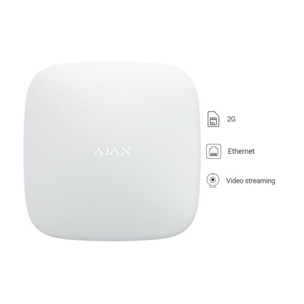 Centrala alarma Wireless, 868.0-868.6 MHz, 50 zone, 25 partitii, 150 dispozitive - Ajax HubPlus