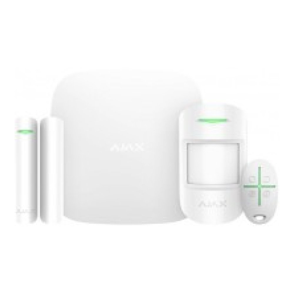 Kit alarma AJAX STARTERKIT(WHT), wireless, LAN + 2G, alb