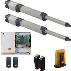 Kit automatizare porti batante 4 m, 700 kg/canat, 433 Mhz, 24V - BFT Italia KIT KUSTOS BT B40 INT