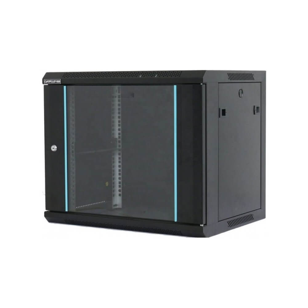 Cabinet metalic, 15 Unitati, Culoare Negru, Neasamblat - DATEUP Rack 15U 60x45-PE-N