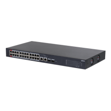 Switch 24x PoE 100Mbps + 2x Uplink Gigabit, 2 SFP, 240W, Web Management - Dahua CS4226-24ET-240