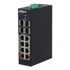 Switch 8 porturi 10/100 PoE + 4SFP Gigabit 120W - Dahua HS4412-8ET-120