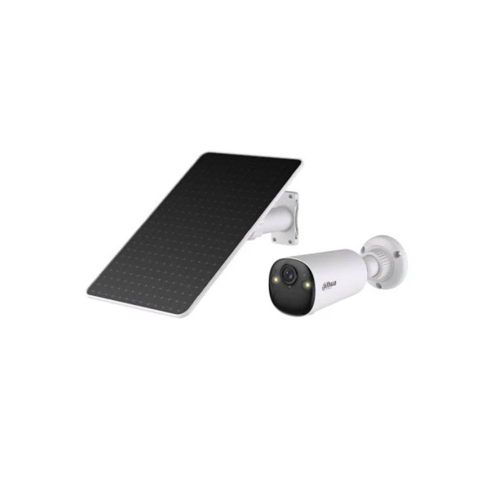 Camera IP Wi-Fi 6, 4MP, Panou Solar, 2.1 mm, IR 15 m, LED 20 m, Mic, Difuzor, Card  - Dahua KIT/BF4CP-0210B/M0508