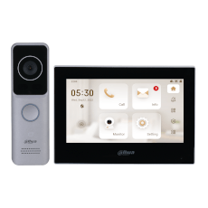 Kit videointerfon Wi-Fi 2MP pentru o familie cu monitor 7 inch si PoE - Dahua KTW02