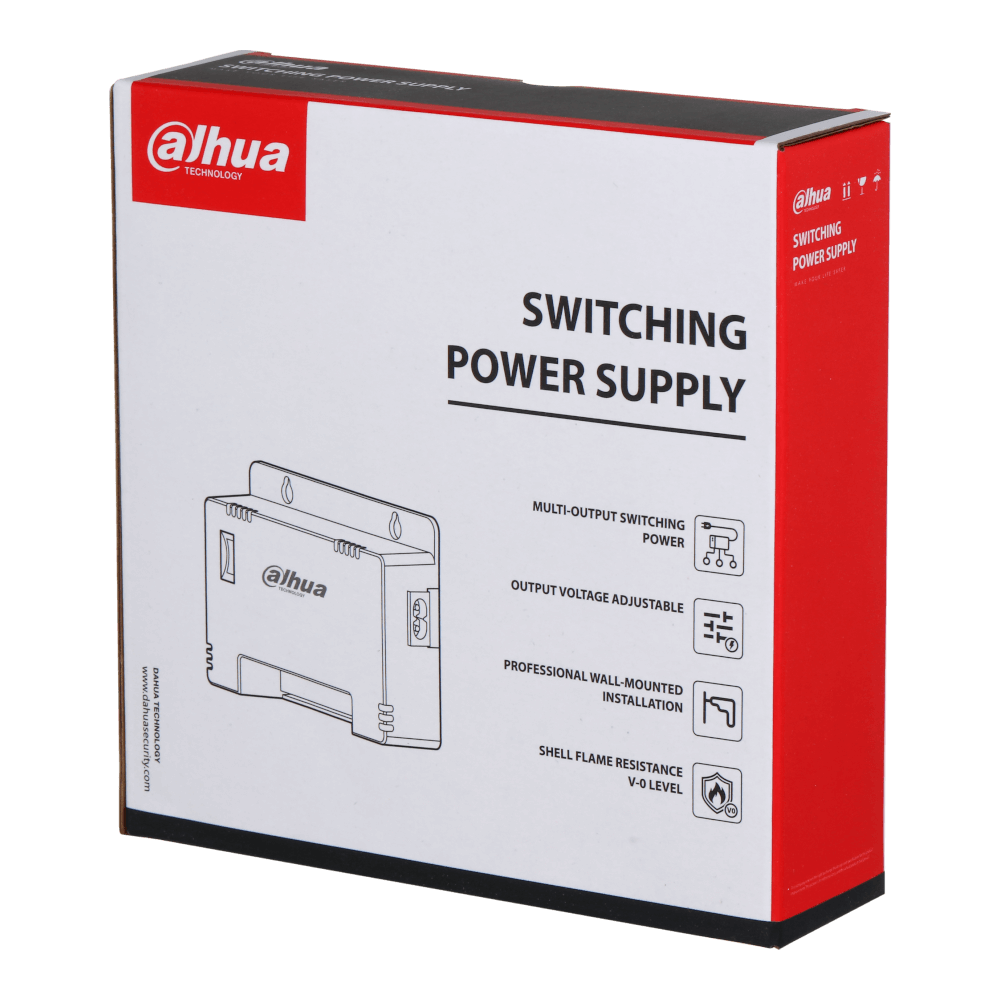 Sursa alimentare 12V DC/8 canale, reglabila, protectii multiple - Dahua PFM344D-8CH-EN
