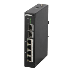Switch PoE 4 porturi 100 Mbps+2 SFP, 120W, industrial, neadministrabil - Dahua PFS3206-4P-120
