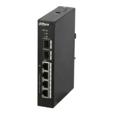 Switch PoE 3 porturi + 1 port Hi-POE + 2 porturi prin fibra optica - Dahua PFS4206-4P-96