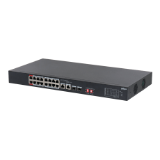 Switch PoE Desktop 18 Porturi, 16 PoE+2Uplink si 2xSFP 1000Mbps, Hi-PoE - Dahua S3218-16ET-135