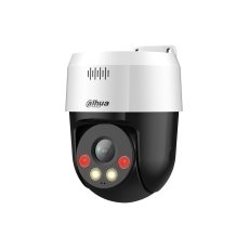 Camera supraveghere IP Dome PT cu iluminare duala Dahua WizSense Active Deterrence SD2A300NB-GNY-A-PV-0400, 3 MP, 4 mm, lumina alba 30 m, IR 30 m, microfon si difuzor, slot card, alarma, detectie om/v