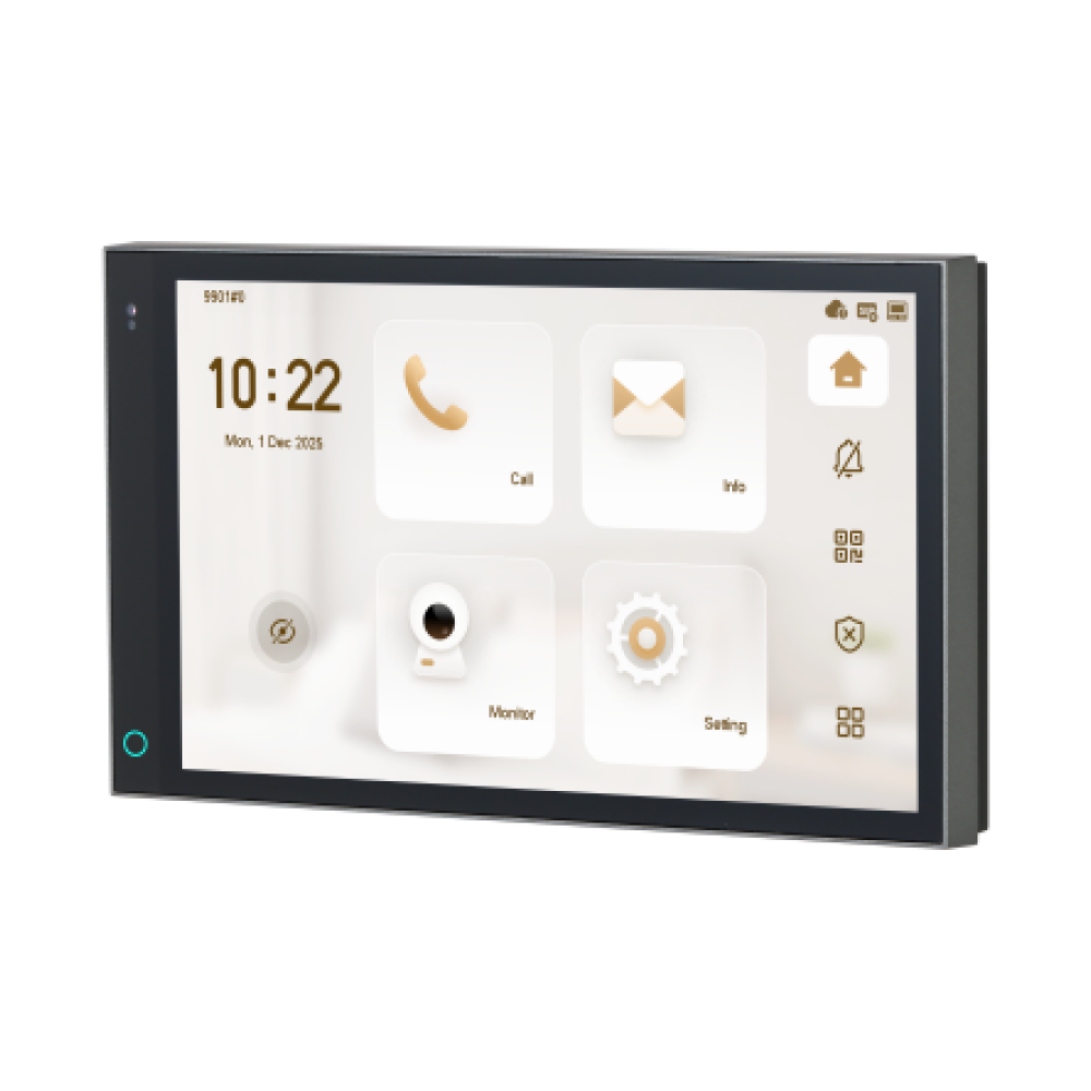 Monitor videointerfon IP tactil, 7 inch IPS, WiFi 6, PoE, Card, gri - Dahua VTH5721A-WP