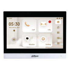 Monitor videointerfon IP tactil, 10 inch, WiFi, PoE, Card, metalic, argintiu - Dahua VTH8641KMS-WP