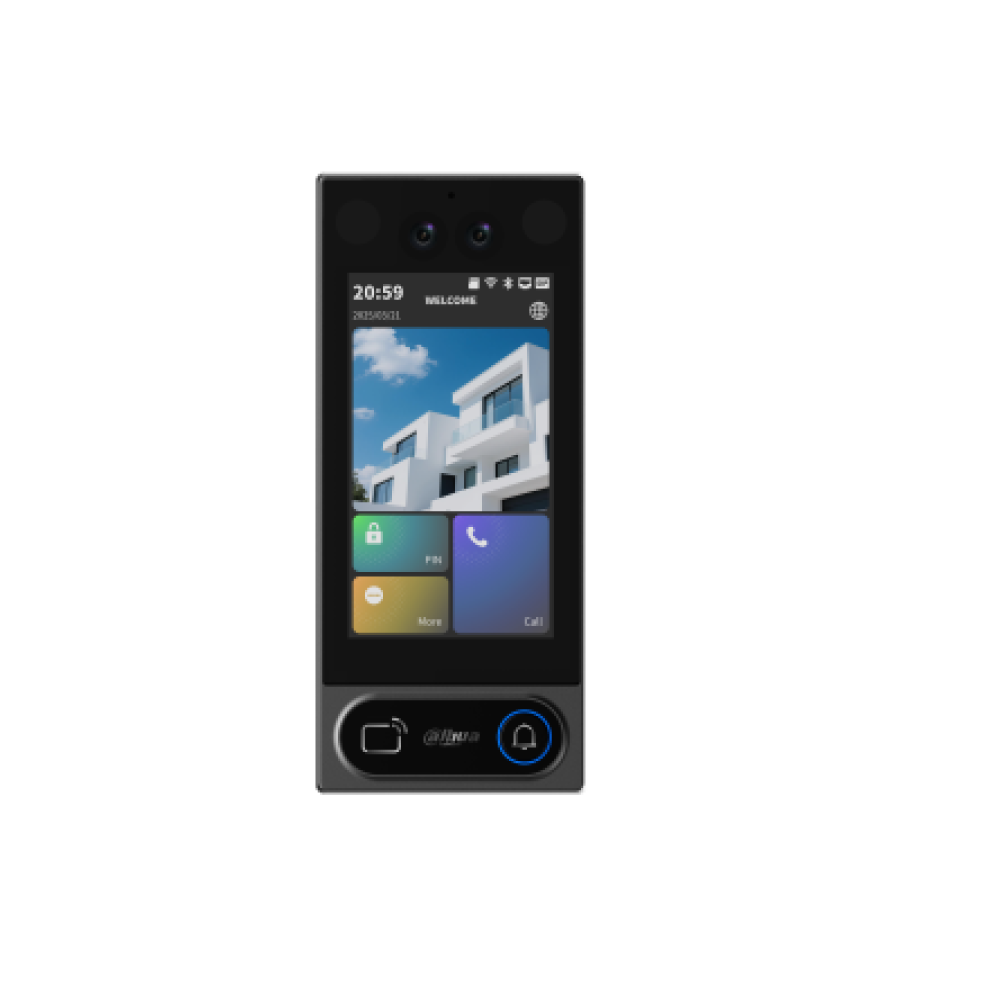 Post exterior videointerfon IP, 5 inch IPS tactil, 2MP, facial, Card, WiFi, PoE, IP65 - Dahua VTO6631QB-WP