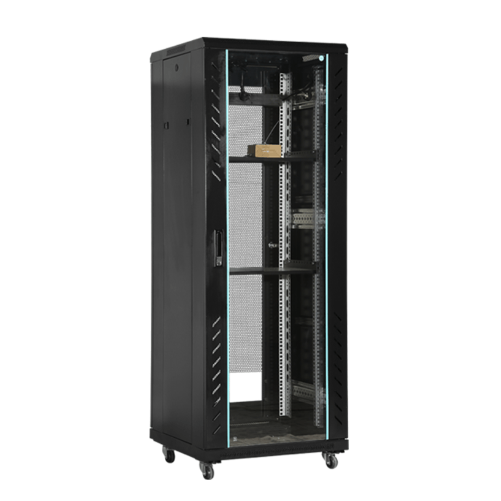 Rack de podea 42U 800x800 usa sticla/perforata - DataLink Rack-42U-800x800