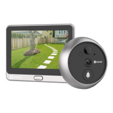 Vizor electronic wireless cu sonerie, 2K, Card, IR 5m, 4.3 inch, 4600mA - EZVIZ DP2 2K Touch Screen