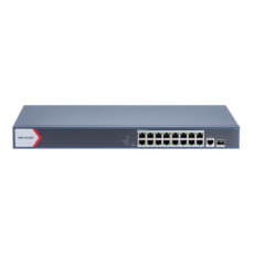 Switch PoE cu management, 16 porturi Gigabit, 230W - HikVision DS-3E1518P-EI