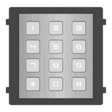 Modul tastatura videointerfon, 12 butoane, otel inoxidabil, aparent/ingropat-HikVision DS-KD-KP/S