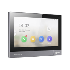 Post Interior Videointerfon IP 7 inch, Ecran Tactil, Wi-Fi, PoE, Control Acces - HikVision DS-KH8381-WTE1