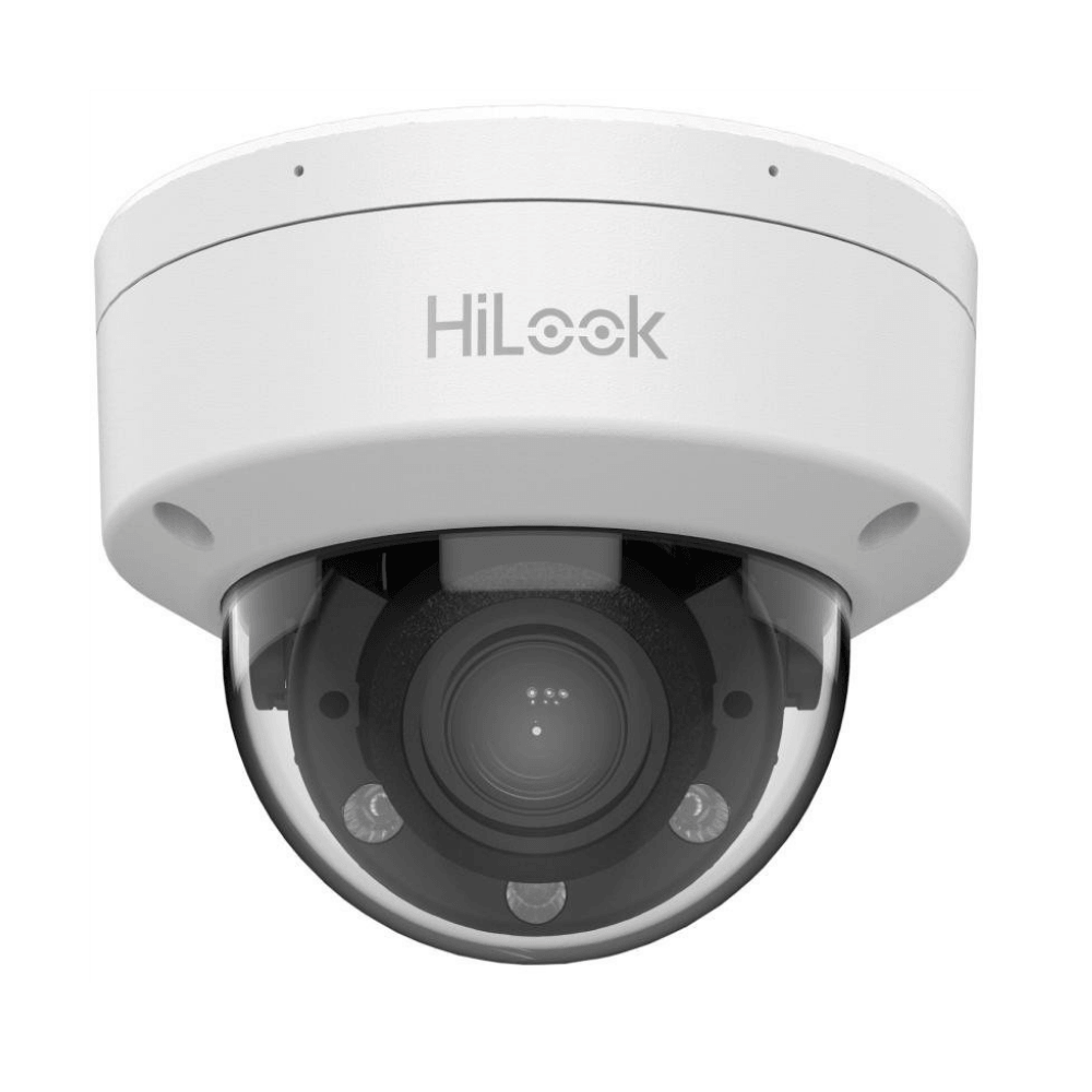Camera IP, 2 MP, Dome, IR/Lumina alba 30m, ROI, Card, Microfon, 2.8-12mm, PoE - HikVision HiLook IPC-D620HA-LZU