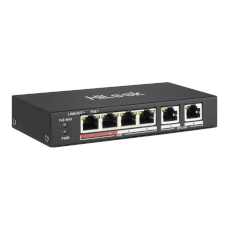 Switch PoE cu 4 porturi HikVision HiLook NS-0106P-35, 10/100 Mbps, 1.6 Gbps, 0.8928 Mpps, MAC 4K, fara management