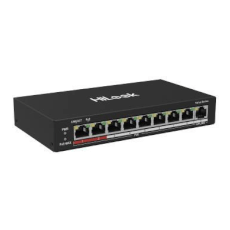 Switch PoE cu 8 porturi HikVision HiLook NS-0109P-60(B), 10/100 Mbps, 1.8 Gbps, 1.339 Mpps, MAC 2K, fara management
