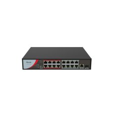 Switch PoE 16 porturi 10/100 Mbps 7.2 Gbps — HikVision HiLook NS-0318P-130(B)