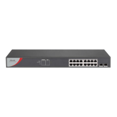 Swtich PoE, 16 porturi, 36 Gbps, 26.79 Mpps, MAC 8K, fara management - HikVision HiLook NS-0518P-125