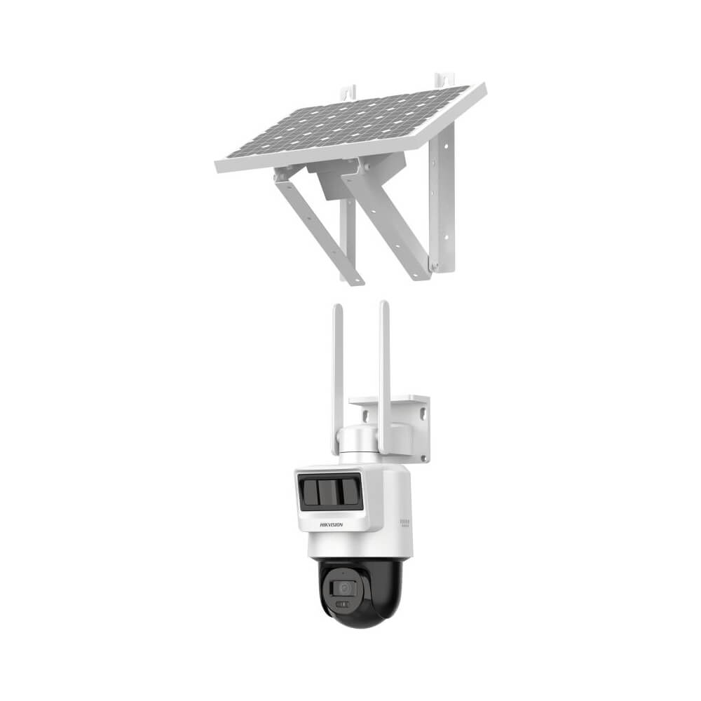 Camera supraveghere PTZ rotativa GSM 4G LTE Hikvision HiLook PTZ-N2C400I-K/4G/C05S10, 4 MP, PIR + Radar 12 m, 4 mm, IR 30m, microfon si difuzor, acumulator 50.76 Wh, panou solar, slot card