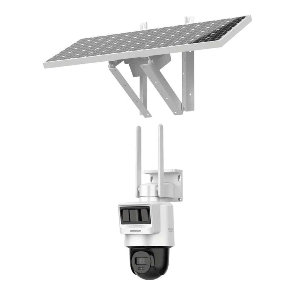 Camera 4G cu panou solar 20W, 4 MP, IR 30 m, Acumulator 90 Wh, Mic-HikVision HiLook PTZ-N2C400I-K/4G/C09S20(2.8MM)