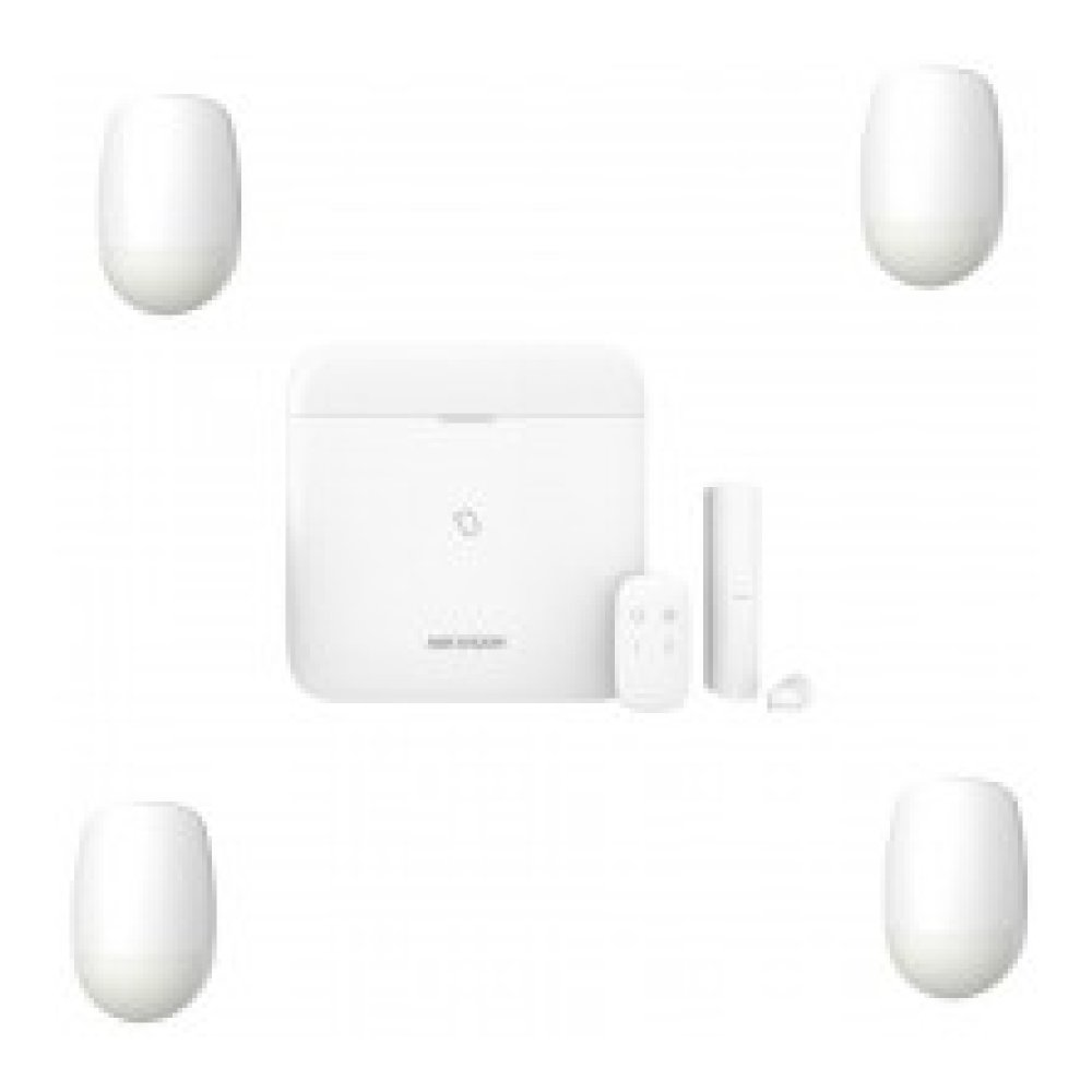 Kit de alarma wireless AX PRO Light Level Hikvision 868MHz, slot SIM, cu 4 detectori de miscare WiFi