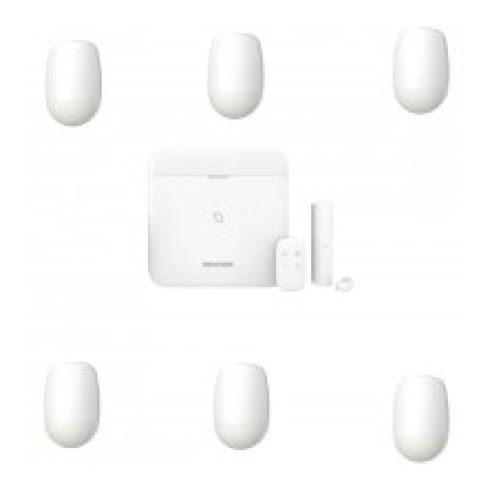 Kit de alarma wireless AX PRO Middle Level Hikvision 3/4G, SMS, Voice Call, dual SIM si 6 detectori de miscare WiFi
