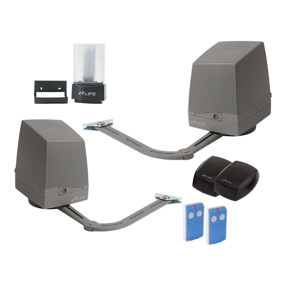 Automatizare poarta batanta cu brate articulate pana la 2.5m/250kg canat, 24V - Life KIT ARMOR