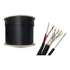 Cablu CAT5 FTP CCA + alimentare 305m negru sufa - LinkPower LINK-FTP CCA-AUTO+2C