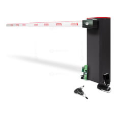 Kit bariera de acces auto cu brat telescopic fara LED Motorline KIT TURBO 6 + ZUM75HTSL-6, 6 m, 24V, utilizare intensiva
