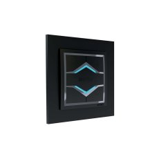 Telecomanda wireless pentru jaluzele si perdele Motorline MX93, 433.92 Mhz, 2 canale, negru, montare pe perete