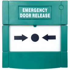 Buton exit din plastic, resetabil, 2 poli - OEM DRB2P