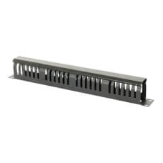 Ghidaj patchcord-uri / Organizator cabluri pentru rack, negru, 1U - OEM EMT-CM-063